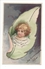 14924 - Petit Ange Dans Feuille Avec Brillant Envoyée En 1910 - Neonati