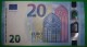 20 EURO S006F3 Draghi Italy Serie SD Perfect  UNC - 20 Euro