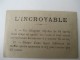 Jeu Ancien/"L' Incroyable "/Casse-tête Sous Enveloppe/J F J  /Paris / Avec Solution/Vers 1880-1900    JE173 - Acertijos