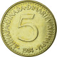 Monnaie, Yougoslavie, 5 Dinara, 1984, TTB, Nickel-brass, KM:88 - Yugoslavia