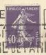 1929 - SEMEUSE 40c ROULETTE Sur CARTE PUBLICITAIRE De La SAMARITAINE à PARIS - 1906-38 Semeuse Camée