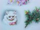 CHROMO XIX ° CHAT BLANC OISEAUX CHIENS , FLEURS , Old , WHITE CAT , DOGS  FLOWERS KATZE  Recto Verso  Prix Fixe - Tiere