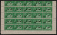 St Pierre Et Miquelon 1950 MNH Sc 320 Sheet Of 50 4.50fr Surcharge On 25c Schooner - Has Been Folded - Blocs-feuillets