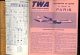 TWA Trans World Airlines Routes 1960& Schedule From Paris Boeing 707 Aircraft Avion Flugzeug - Etats-Unis