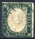 Sardegna IV Emissione Sassone N. 13Ab  C. 5 Verde Mirto Scuro Annullo Genova Aprile 1857 Firmato Biondi, Catalogo € 1400 - Sardegna