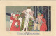 Santa Claus - Prägelitho - Passe-partout-AK - 1909   (60704) - Santa Claus