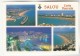 SPAIN  COVER 52e FRAMA ATM Stamps (postcard SALOU)  To GB - Covers & Documents