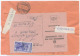 1953 ORDINE MERITO L. 25 + LAVORO L. 15+65 BUSTA RACC. 13.5.53 CON AVVISO RIC. PRESENTE AL RETRO OTTIMA QUALITÀ (6814) - 1946-60: Storia Postale