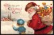 SUPERB AMERICAN CARD -  ILLUSTRATOR ELLEN CLAPSADDLE - SANTA WITH TOYS AND CHILD - Clapsaddle