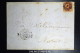 Denmark  Letter 1858 Copenhagen To Naestved Fa Nr 4 , CLOCK Letter Between P &amp; O White Spot Print Error - Cartas & Documentos