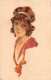 04640 "RITRATTO FEMMINILE" GIOVANE RAGAZZA INIZI '900.  CART  SPED 1915 - Mode