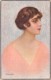 04642 "RITRATTO FEMMINILE" LIBERTY - ZONA DI GUERRA - FIRMATA PITTORE M. BERTINELLI 1880-1953.  CART  SPED 1918 - Fashion