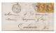 013. LAC 2 Ex. N°13 Type1 Bistre-orange - Cachet Paris HS4 - GSO (SEINE) - 1857 - 1849-1876: Classic Period