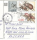 Coléoptère Lucane Cerf-volant, Belle Carte Maximum Adressée ANDORRE, Avec Timbres Scarabée Rhinocéros - Slovakia