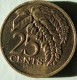 VF MOEDA DO TRINIDAD E TOBAGO 25 CENTS 1976 UNC - Trindad & Tobago