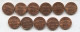 USA / UNITED STATES - ONE CENT , 1989 - 1999. D, Lot 11 Pcs - Autres & Non Classés