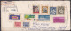 CANADA, 1971, Registered Air Mail Cover From Canada To India, 10 Stamps, Multiple Cancellations - Brieven En Documenten