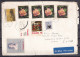 CANADA,   Airmail Cover From Canada To India, 10 Stamps, Multiple Cancellations, Queen, Roses - Covers & Documents