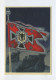 Um 1940 3. Reich Flakartillerie: Mehrfarbige Propagandakarte , Standarte über Geschütz Nach Gottfried Klein Ungebraucht - Briefe U. Dokumente