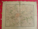 Grande Carte Murale Environs De Paris. Chemins De Fer Et Nouveaux Forts. Fayard Vers 1875. Carte Toilée - Altri & Non Classificati