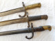 Lot De 3 Baïonnettes Chassepot Gras Enfield 1856 - Knives/Swords