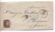 TP 16 S/L. C.Liège 16/1/1864 Bureaux De Direction 18 Barres 73 + Ambt Belg.-Erquelinnes 17/1/64 V.Bordeaux France PR3190 - Postmarks - Lines: Perceptions