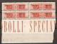 1949 Italia Italy Trieste A  PACCHI POSTALI Corno (Rm) 3L In Quartina MNH** - Postal And Consigned Parcels