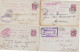 4 Cartes Avec Tampon De Firme - Postkarten 1871-1909