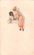 04647 "RITRATTO FEMMINILE" LIBERTY -GIOVANE SIGNORA CON CANE -  CART SPED 1921 - Mode