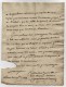 Lettre Manuscrit De Malbran De Lanoue Sans Doute Au Marquis D'Avaray Bataille D'Almansa 1728 - Documents Historiques