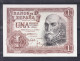 ESPAÑA 1952  1 PESETA. MARQUES DE Sta. CRUZ. ULTIMO BILLETE DE 1 PESETA   PLANCHA.NUEVO SIN CIRCULAR    B792 - 1-2 Pesetas