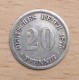 ALLEMAGNE 20 PFENNIG ARGENT 1875 D - 20 Pfennig