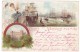 Gruss Aus Hamburg Germany, Hafen Harbor Scene, Ships C1890s Vintage Postcard - Autres & Non Classés