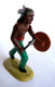 Figurine MINIALUX Far West INDIEN BOUCLIER ET LANCE ? 50's Pas Starlux Clairet Lance Cassée - Militaires