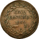 Monnaie, Monaco, Honore V, 5 Centimes, Cinq, 1837, Monaco, TTB, Cuivre, KM:95.2a - Charles III.