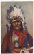 Indien Gaufrée Tuck Chef Iron Owl Indian Chief Medals Of Buchanan And Garfield - Indiens D'Amérique Du Nord