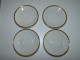 VINTAGE BEAUTIFUL CZECH EPIAG PORCELAIN PLATES 4 PIECES GOLD PLATED 1960"S SEAL ORIGINAL RARE - Other & Unclassified