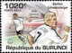 BURUNDI 2011 FOOTBALL PLAYERS 4 Values Set + Miniature Sheet MNH - Ungebraucht