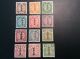 China 1912 REPUBLIC OF CHINA Overprint Of The Statistic Department 12 Values MINT ORIGINAL GUM (Chan 152-63) - 1912-1949 Republik