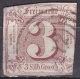 THURN & TAXIS 1859-61 Freimarken Ziffern 3 Gr. Lebhaftgraurot Michel 17 Vierringstempel 172 - Andere & Zonder Classificatie