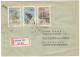 CECOSLOVACCHIA - Czechoslovakia - 1962 - Registered - 3 X Butterflies + Po&scaron;tovní úÅ™ad Praha - Viaggiata Da Pr... - Storia Postale