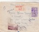 MONACO 1944 LETTRE CHARGÉ DEUX CENTS FRANCS  5 TIMBRES / 4953 - Briefe U. Dokumente