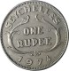 SEYCHELLES  1 RUPEE  1974  Nickel - Seychelles