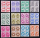 ISRAEL STAMP 1960's POSTAL HISTORY ZODIAC HOROSCOPE BLOCK CORNER TAB  MNH JERUSALEM TEL AVIV POST SET JUDAICA COLLECTION - Nuevos (sin Tab)