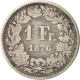 Monnaie, Suisse, Franc, 1876, Bern, B+, Argent, KM:24 - Autres & Non Classés