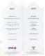 MENU - CARTE DES BOISSONS - BEVERAGE CARD - TURKISH AIRLINES - - Menus