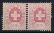 Switserland 1881 Pair  Mi Nr 19 1x MNH/** + 1 X MH/* - Telegraph