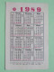 Russia - Pocket Calendar 1989 - Butterfly Maxicard Ilustration - Small : 1981-90