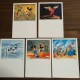The 70 Anni. Of Mickey & Minnie,Japan 1998 Set Of 5 Disney Comic And Animation Film Postal Stationery Card In Folder - Disney