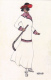 #BV1828     WOMAN IN WHITE, RED HAT,   C.P.A. EPOCH REPRINT. - Koehler, Mela